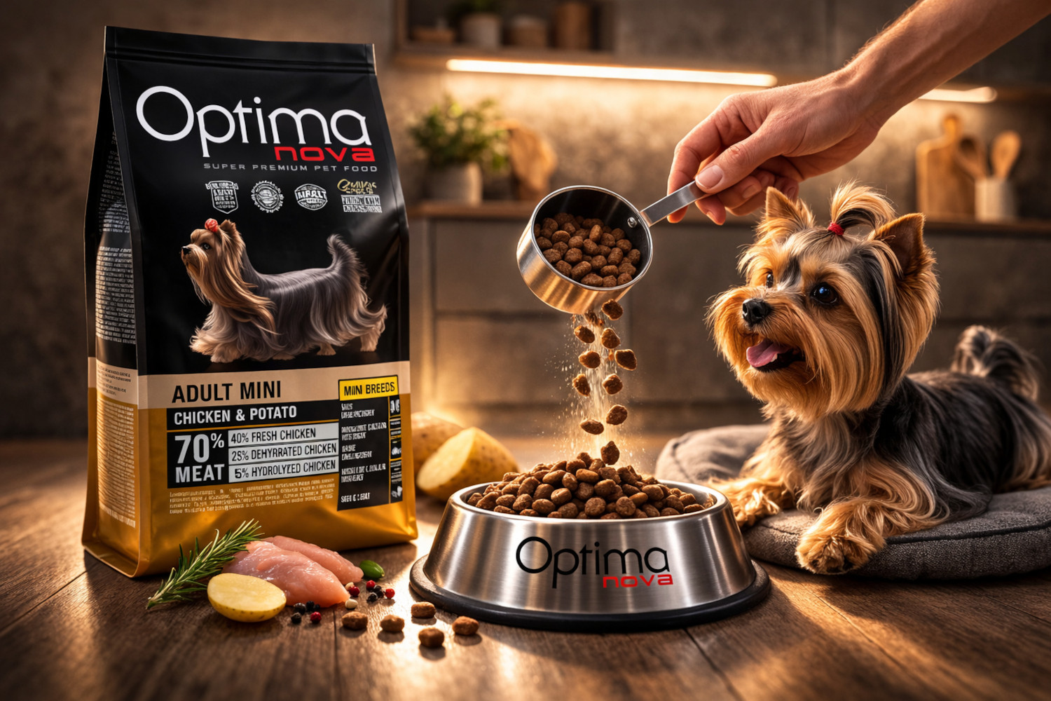 OPTIMANOVA Adult Mini Chicken & Potato - trockenfutter für Hunde - 2kg - foto 2