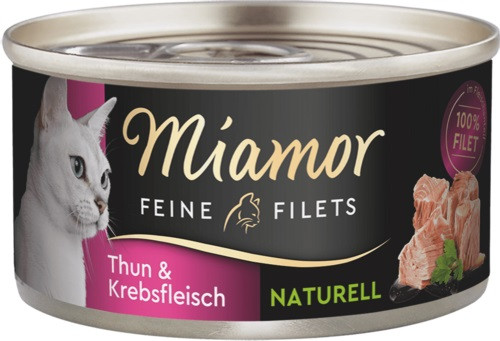 MIAMOR Feine Filets Naturell Tuna with crab - nassfutter für Katzen - 80g - foto 1