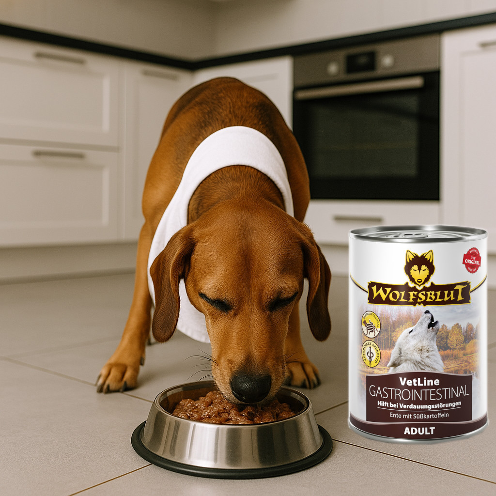 WOLFSBLUT VetLine Gastrointestinal Ente - Nassfutter für Hunde - 6x395g - foto 4