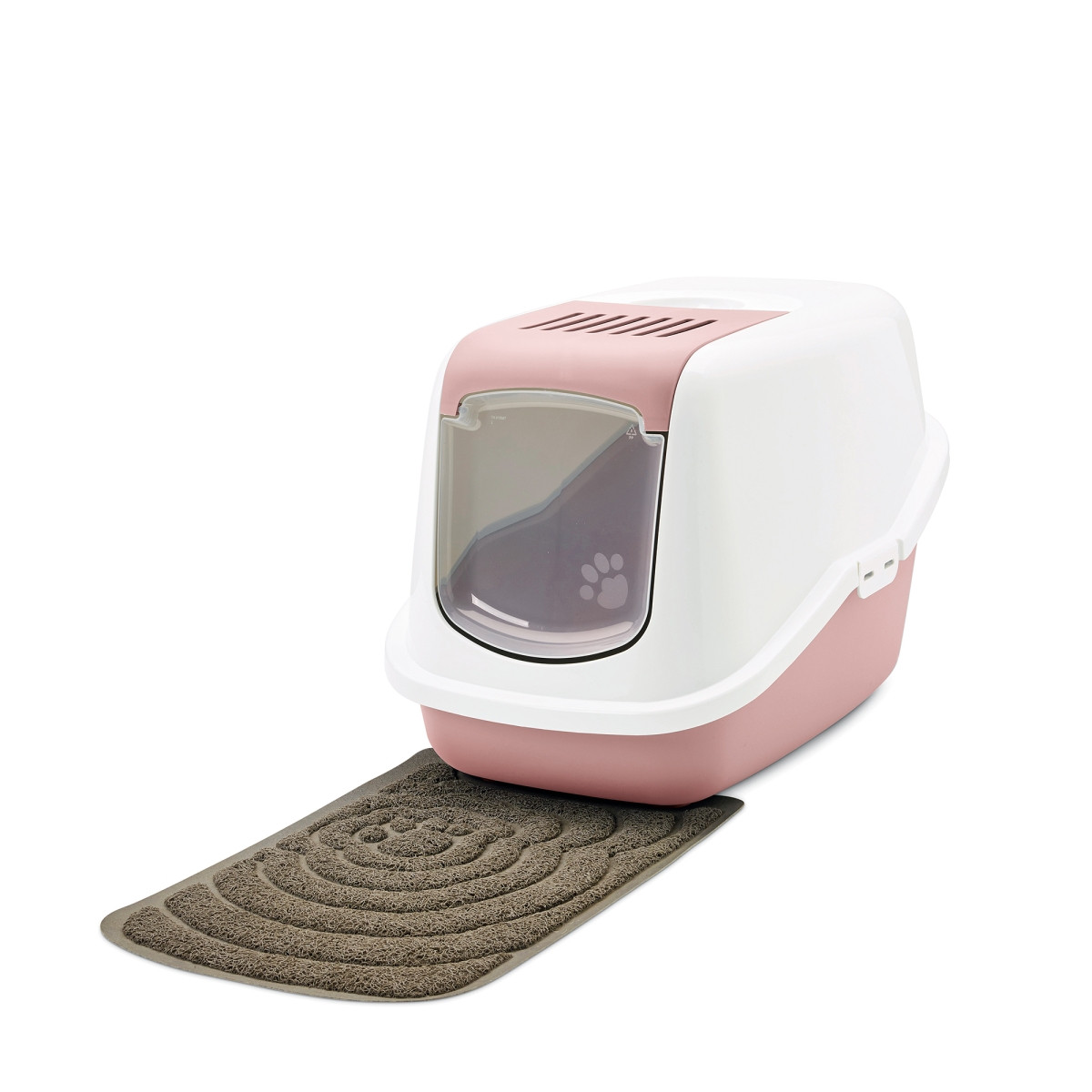 SAVIC Nestor Weiß-Rosa - Geschlossene Katzentoilette - 56x39x38,5 cm - 1 Stk - foto 4