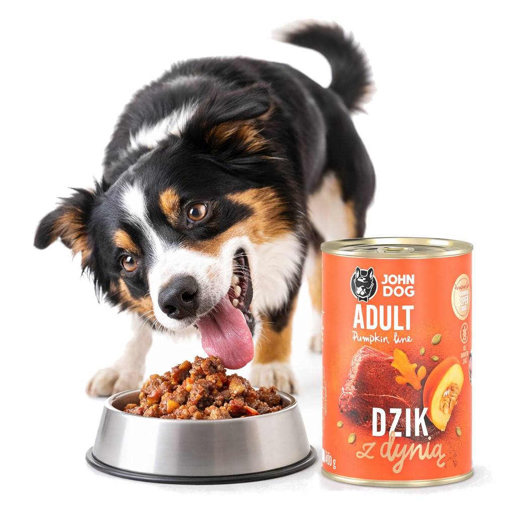 JOHN DOG Pumpkin Line Adult Monoprotein Wild Boar with pumpkin - Nassfutter für Hunde - 400g - foto 3