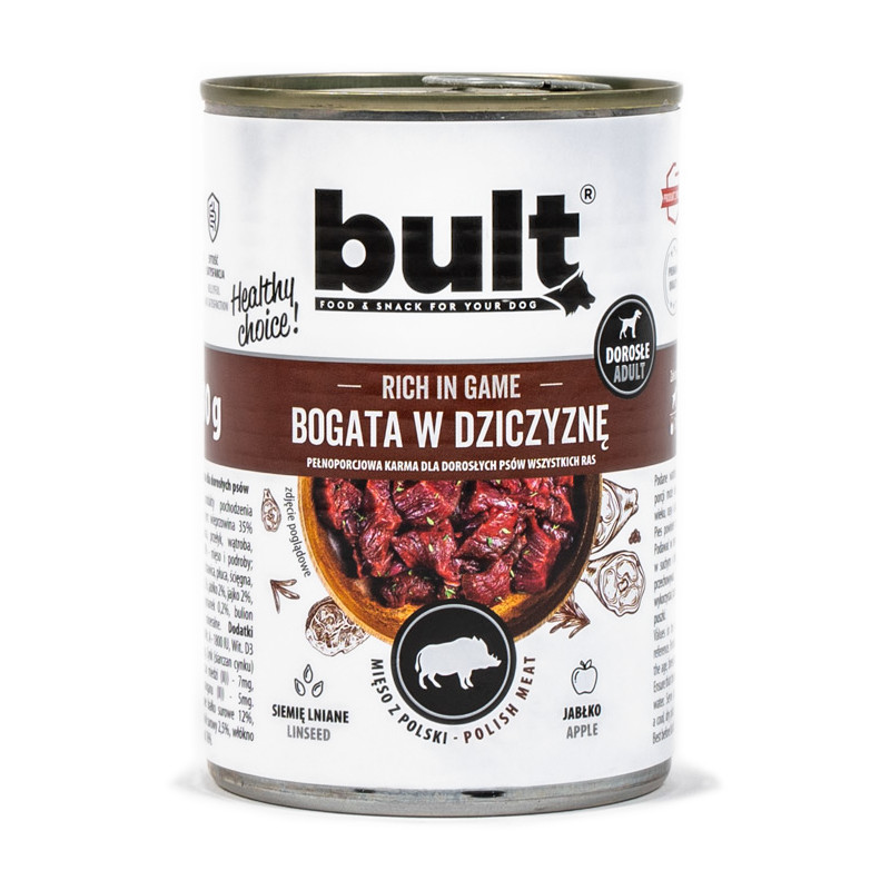 BULT Rich in game - Nassfutter für Hunde - 24x800 g - foto 3