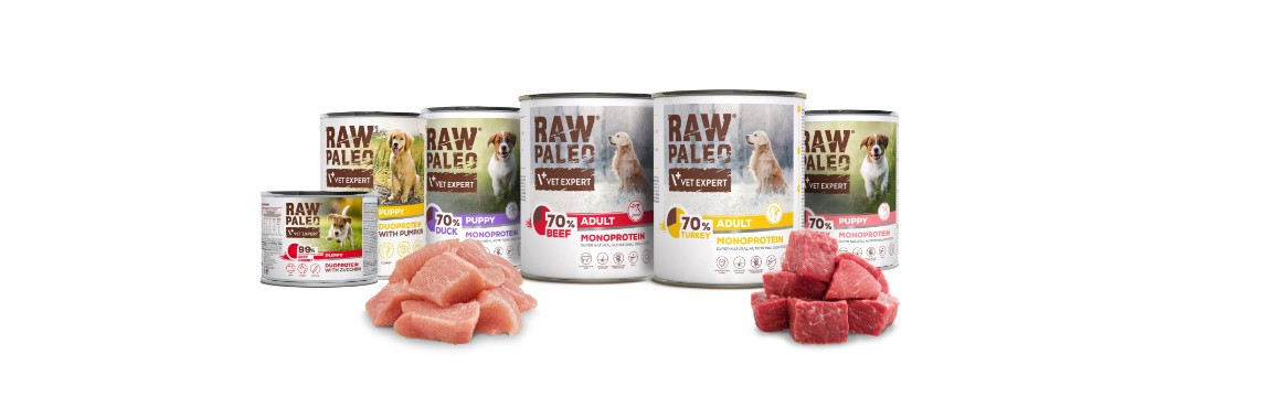 RAW PALEO Duoprotein Duck & Boar Puppy - Nassfutter für Hunde - 400g - foto 1