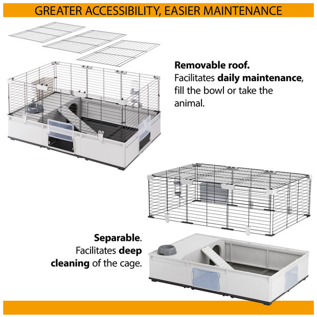 FERPLAST Modular 4 - käfig für kaninchen und hausmeerschweinchen - 179 x 72 x 56cm - foto 3