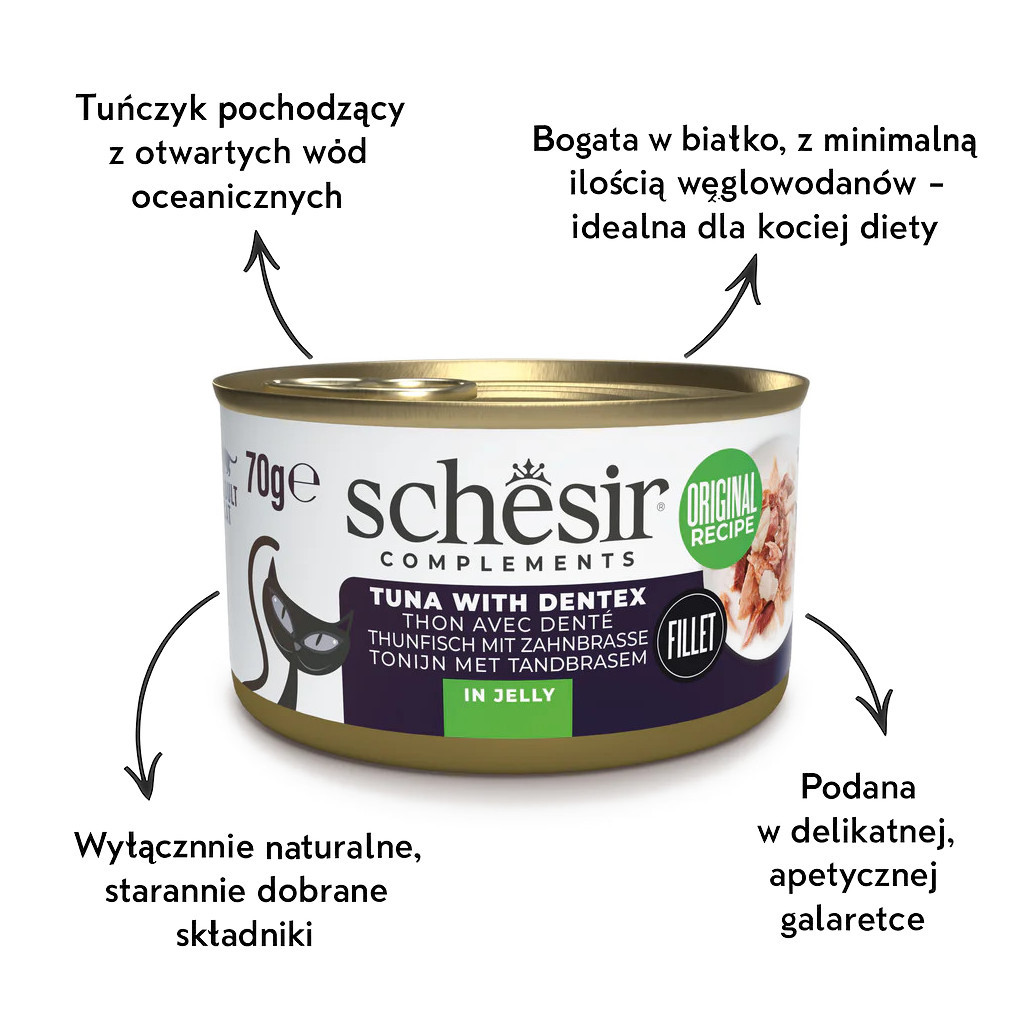 SCHESIR Oceanic Adult Thunfisch mit Dentic - Nassfutter für Katzen - 70g - foto 2