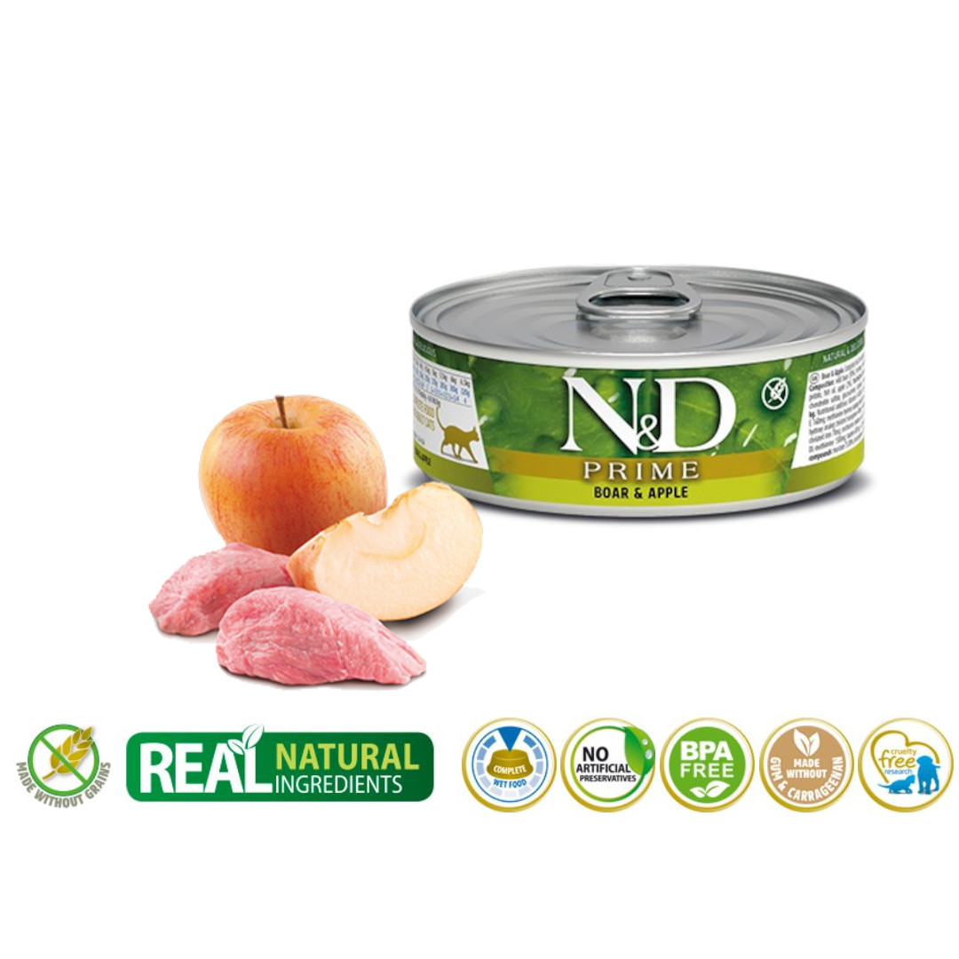 FARMINA N&D CAT PRIME BOAR & APPLE 70g - foto 1