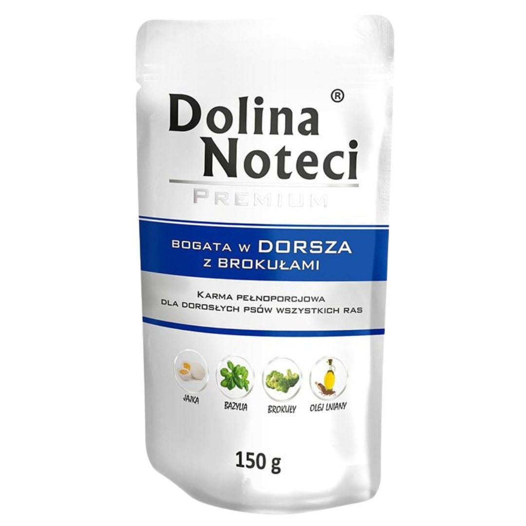 Dolina Noteci Premium reich an Kabeljau mit Brokkoli - Nassfutter für Hunde - 150g - foto 1