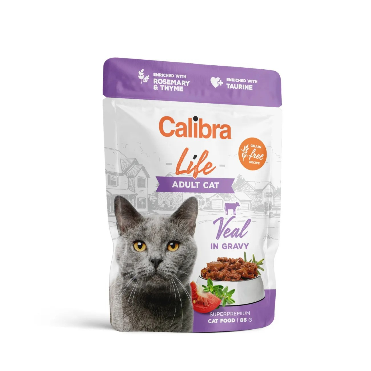 CALIBRA Cat Life Adult Veal in gravy - Nassfutter für Katzen - 24x85g - foto 1