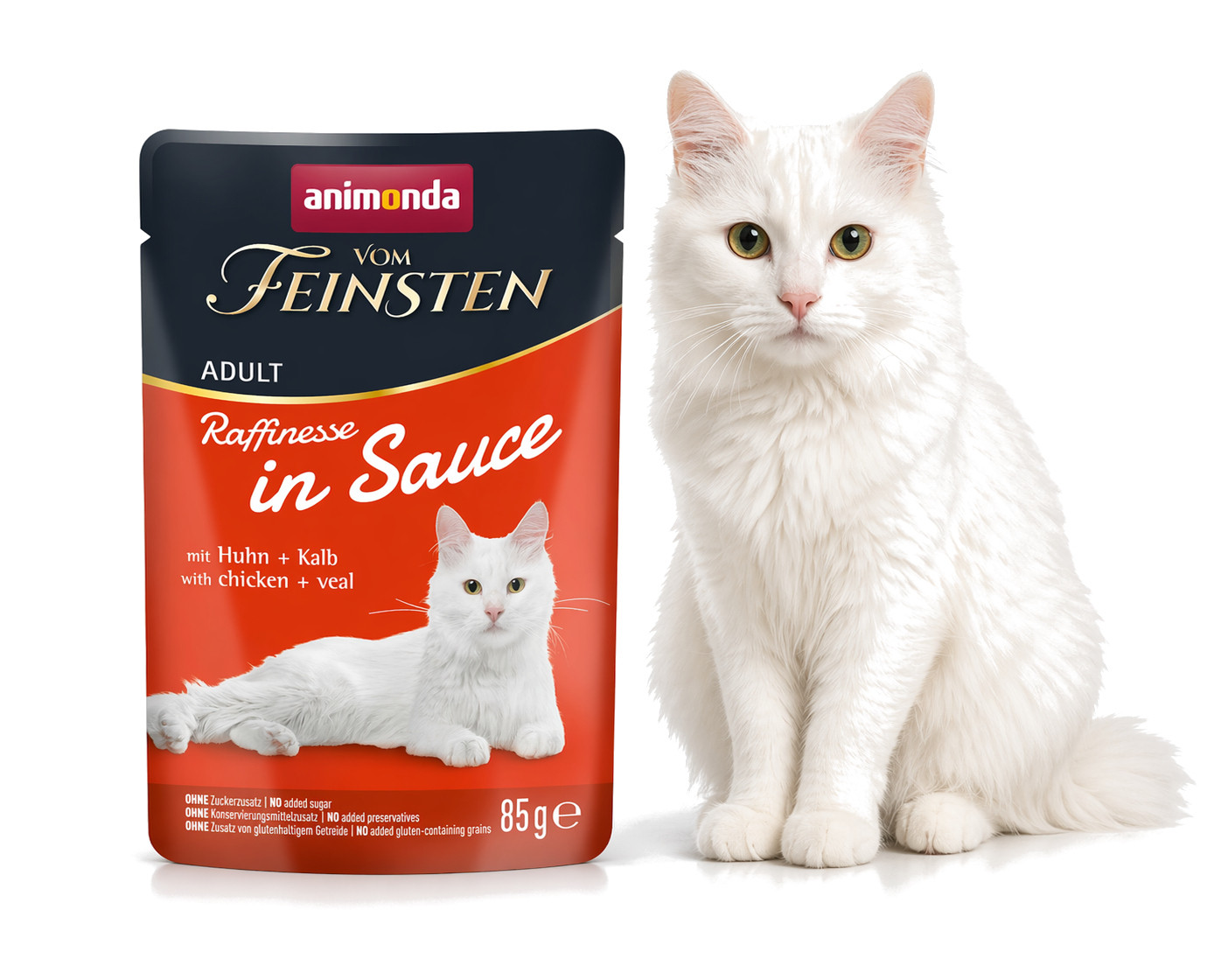 ANIMONDA Vom Feinsten Raffinesse in sauce Chicken with veal - nassfutter für Katzen - 85g - foto 2