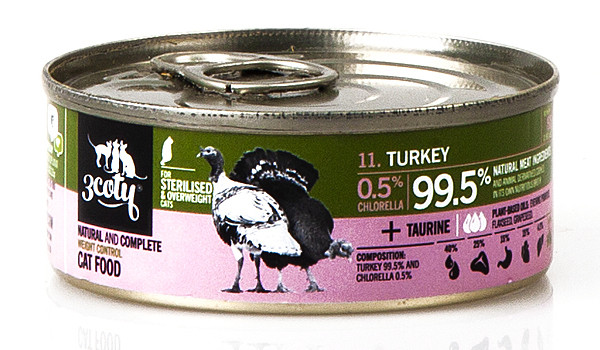3COTY Turkey with chlorella Sterilised and overweight cats - nassfutter für Katzen - 6x80g - foto 9