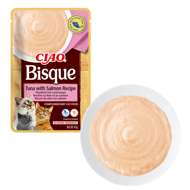 INABA Ciao Bisque Tuna with Salmon - Katze behandeln - 40g - foto 1