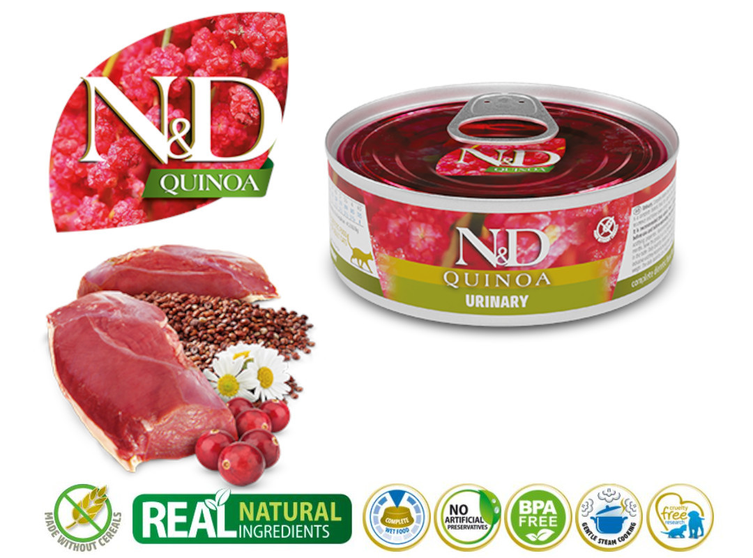 FARMINA N&D CAT Quinoa Urinary Adult - Nassfutter für Katzen – 80g - foto 1