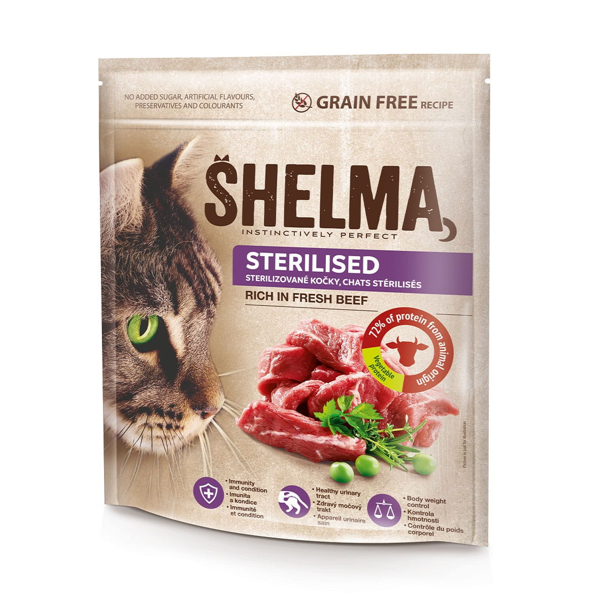 SHELMA Sterilised Rich in beef - trockenfutter für Katzen - 750g - foto 4