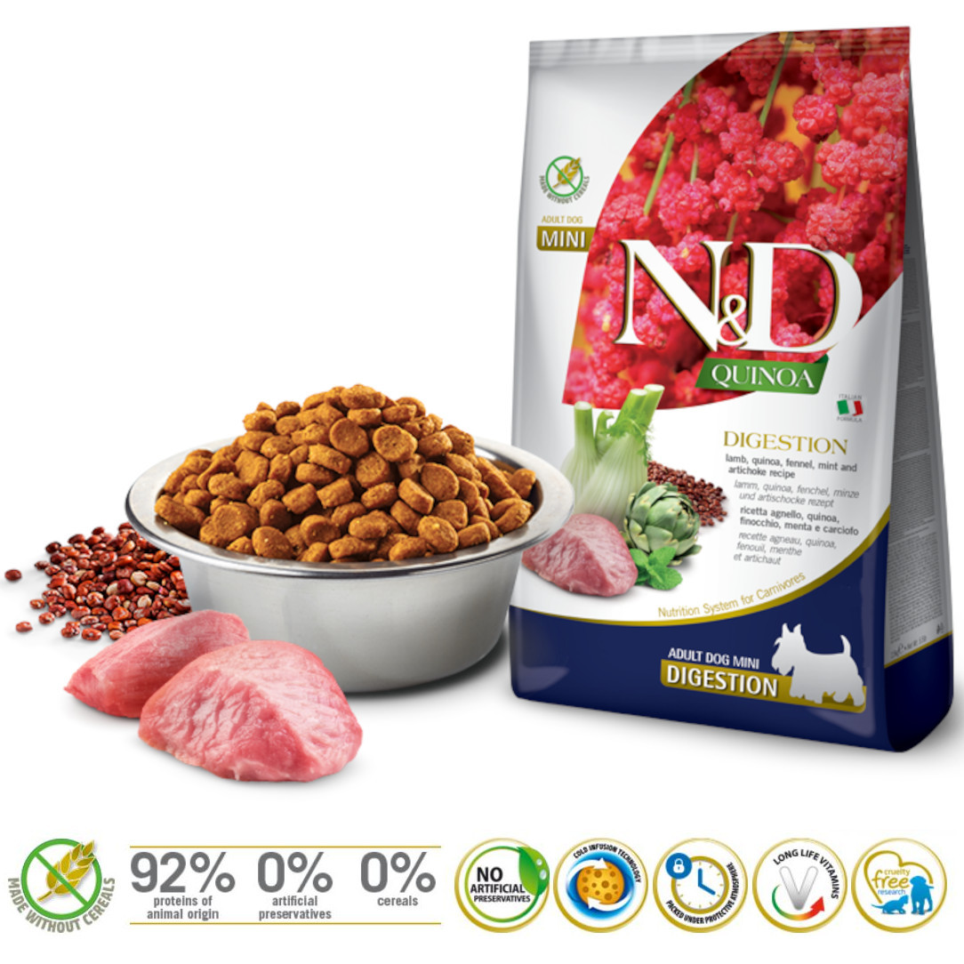 FARMINA N&D N&D Quinoa Digestion Lamb Mini Adult - Trockenfutter für Hunde - 800g - foto 1