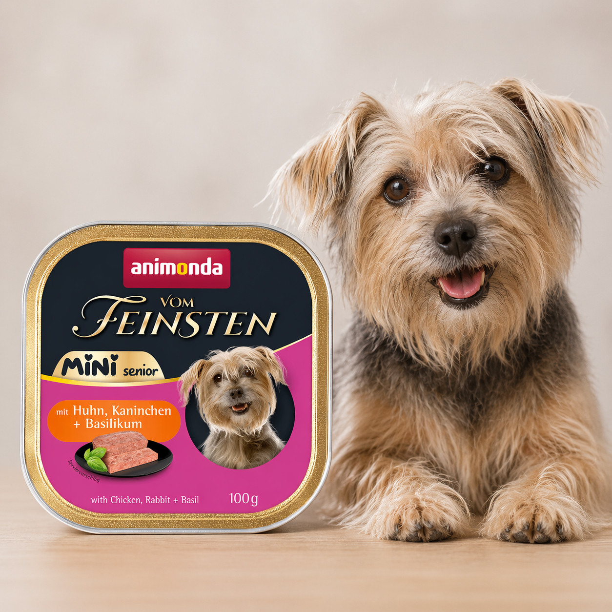 ANIMONDA Vom Feinsten Senior Mini Chicken with rabbit and basil - Nassfutter für Hunde - 100g - foto 2