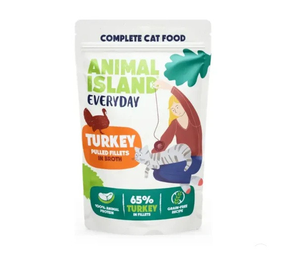 ANIMAL ISLAND Turkey in broth - nassfutter für Katzen - 40x85g - foto 2