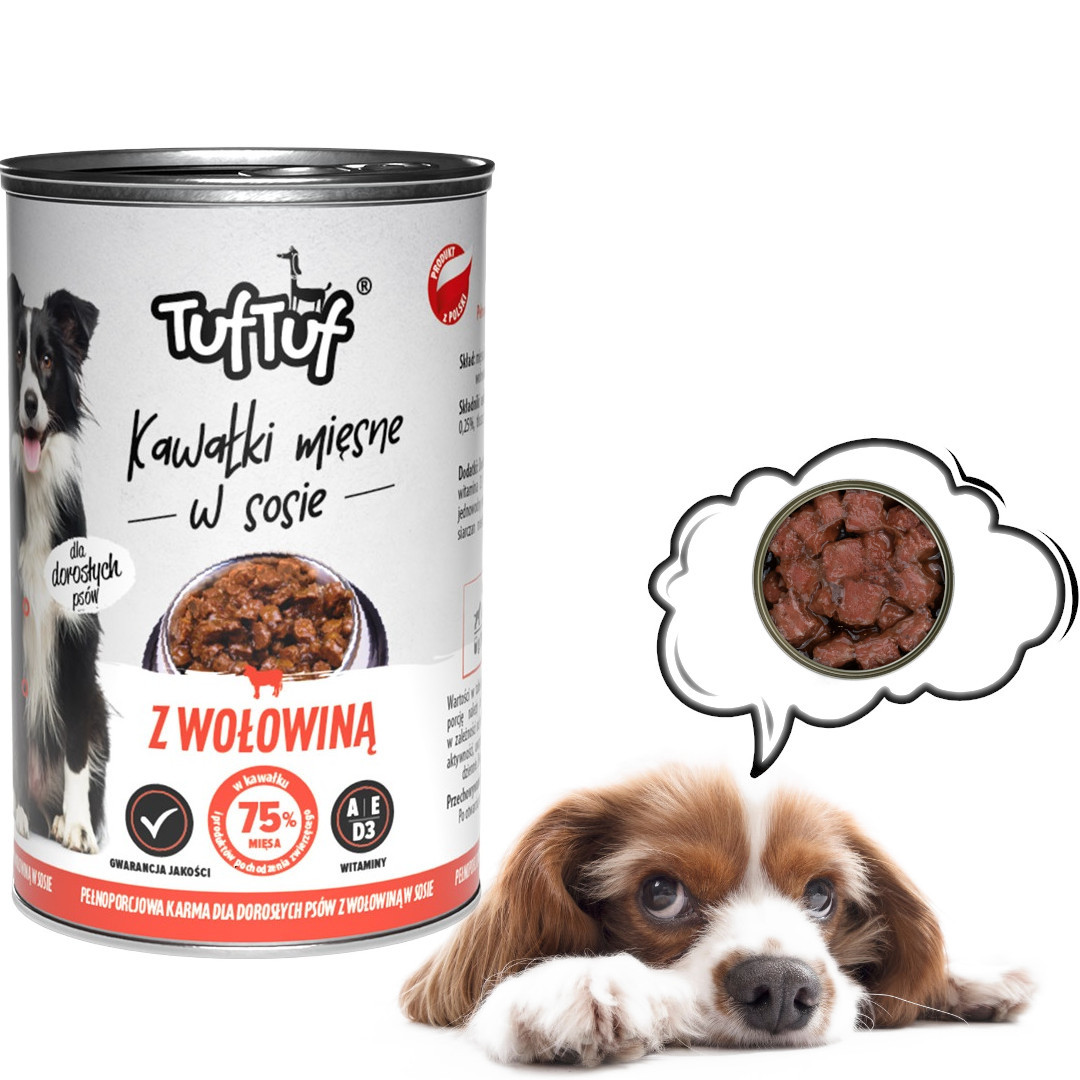 TUF TUF Meatballs MIX Flavours - Nassfutter für Hunde - 6x415g - foto 1