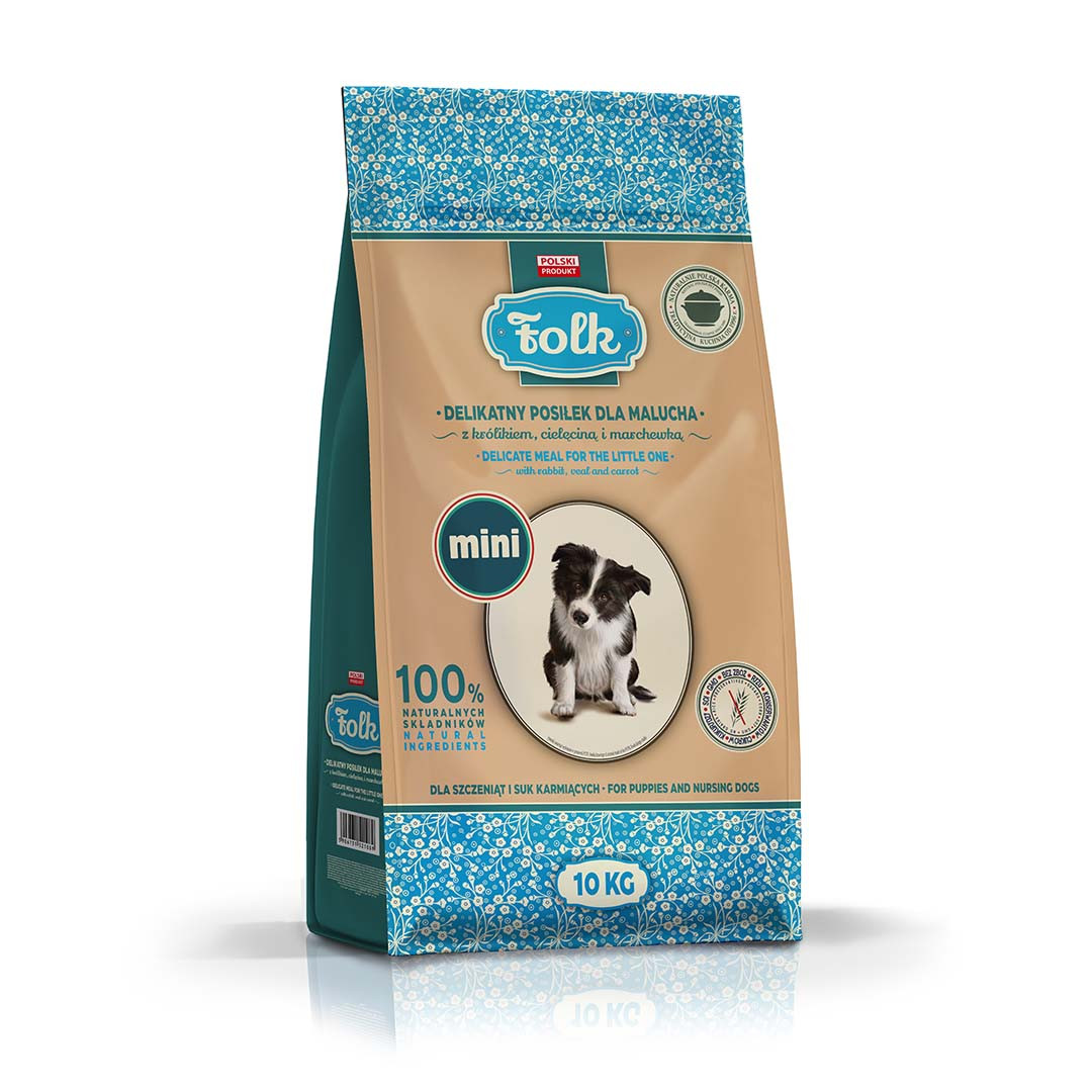 FOLK Junior Small breeds Gentle meal for puppy with rabbit, veal and carrot - trockenfutter für Hunde - 10kg - foto 1