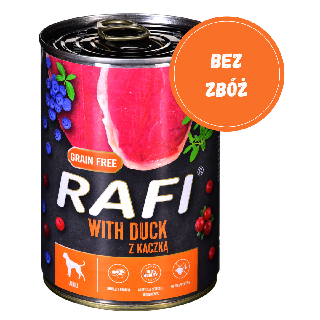Dolina Noteci RAFI Ente, Blaubeere, Cranberry - Nasses Hundefutter 400 g - foto 2