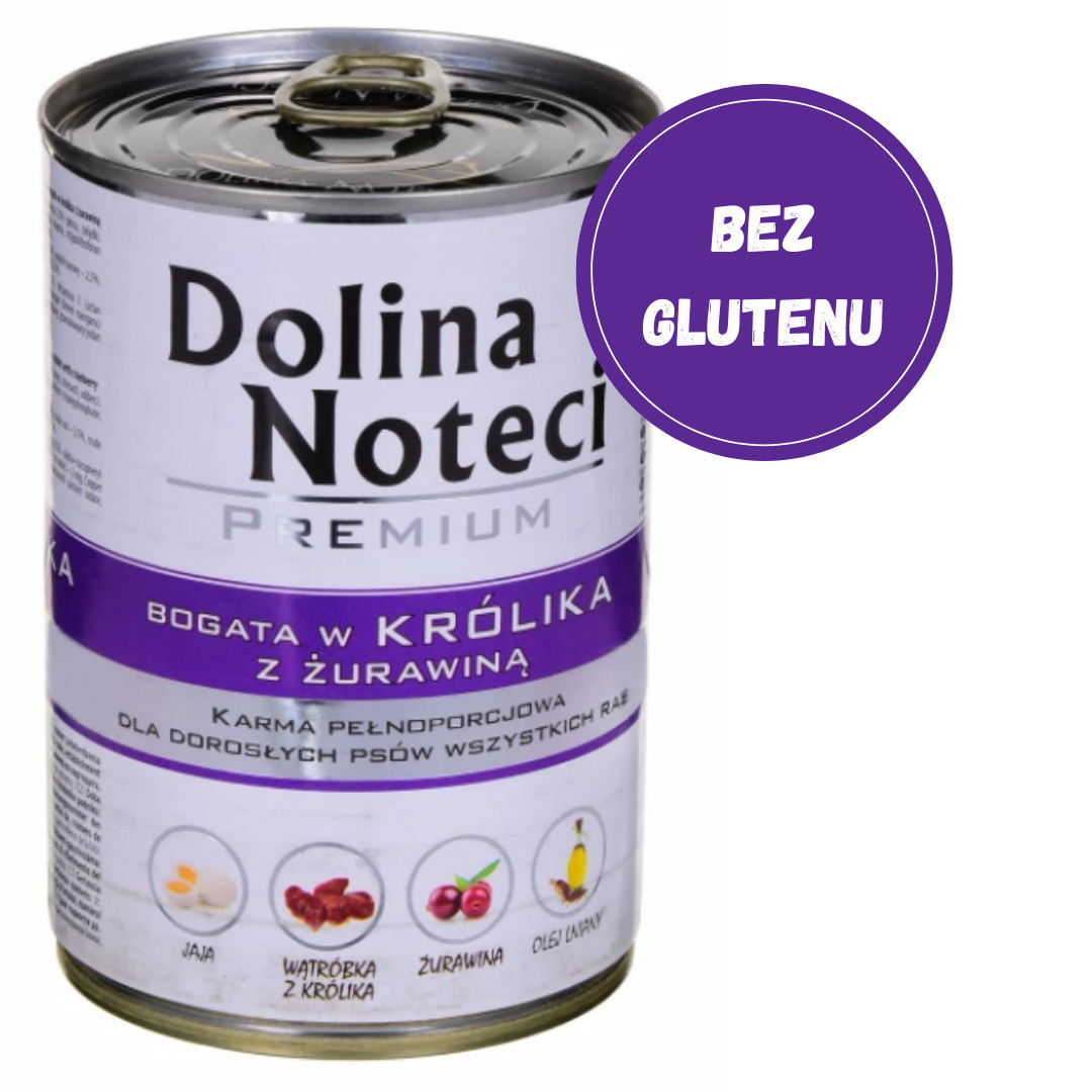 DOLINA NOTECI Premium Reich an Kaninchen und Cranberry - Nassfutter für Hunde - 400 g - foto 2