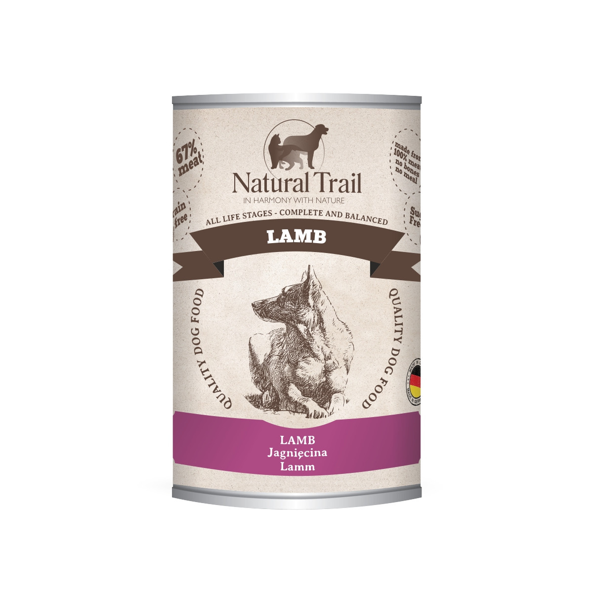 NATURAL TRAIL Lamm - Nassfutter für Hunde - 400g - foto 2