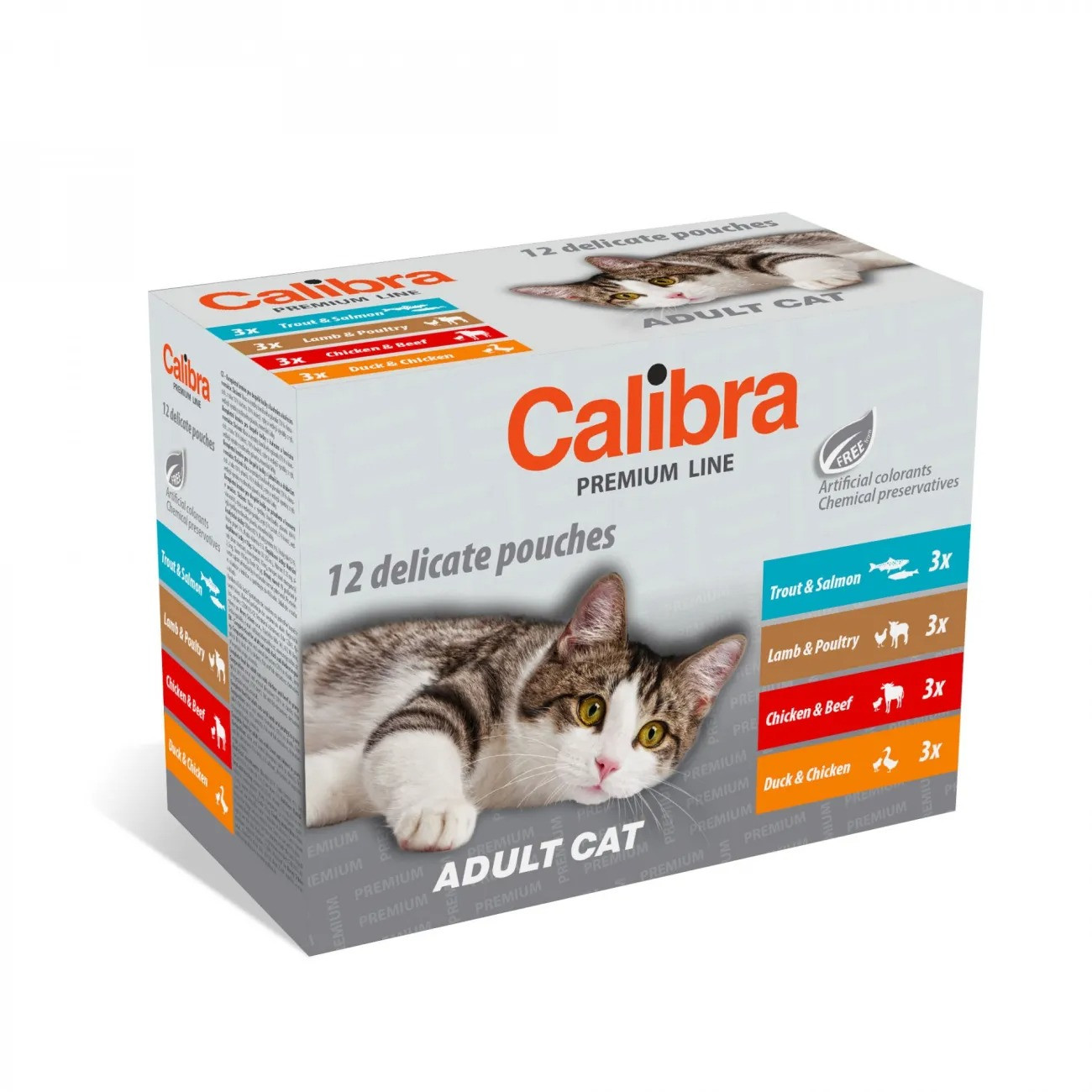 CALIBRA Cat Premium Adult - nassfutter für Katzen - 12x100g - foto 1