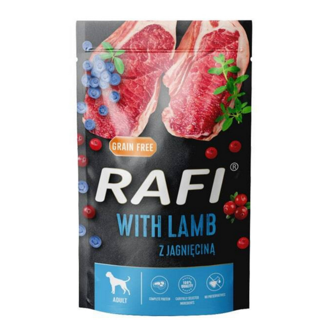 Dolina Noteci Rafi mit Lamm, Blaubeere, Preiselbeere - Nassfutter für Hunde 300 g - foto 1