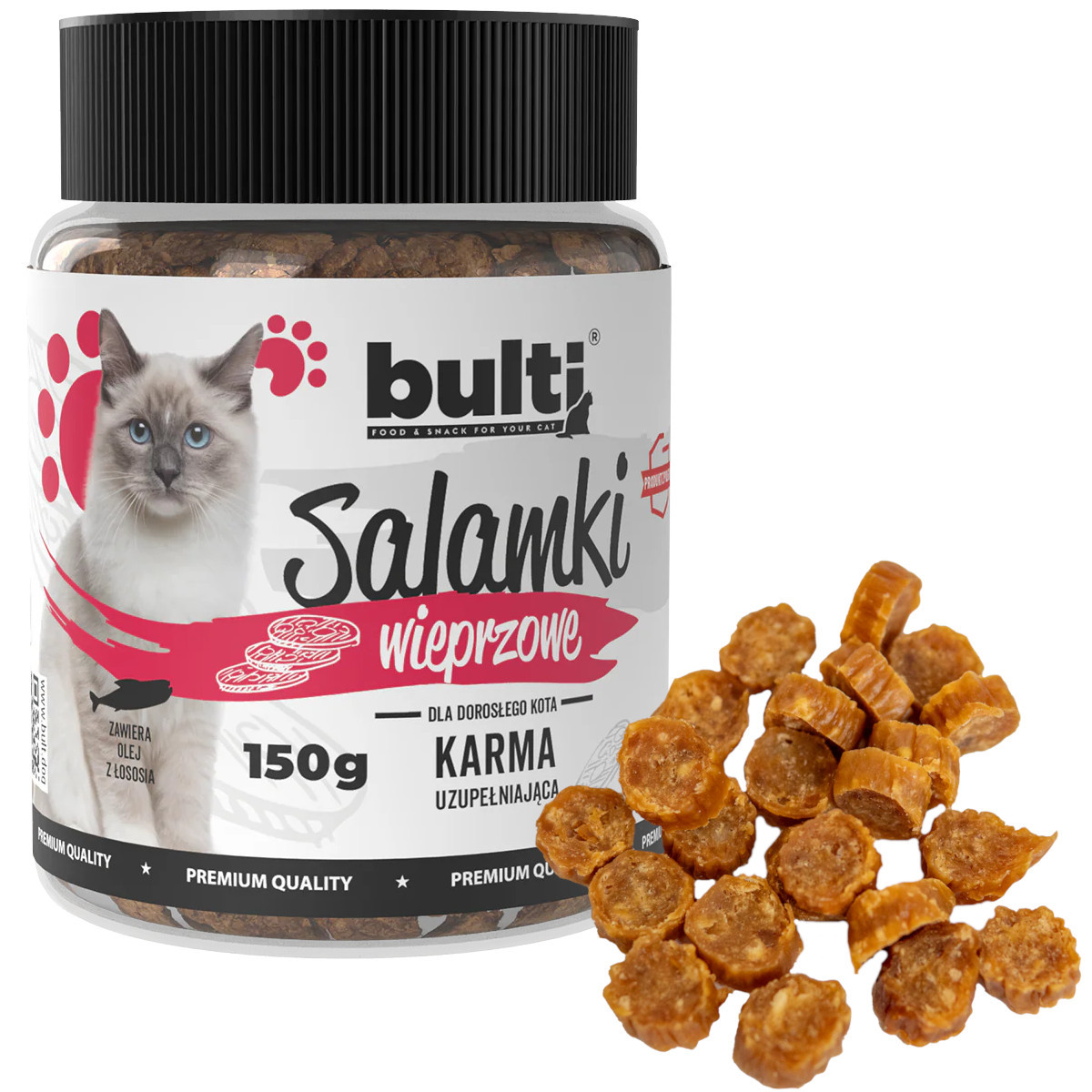 BULTI Mini-Salami MIX aus 4 Geschmacksrichtungen – Katzensnack – 12x150g - foto 3