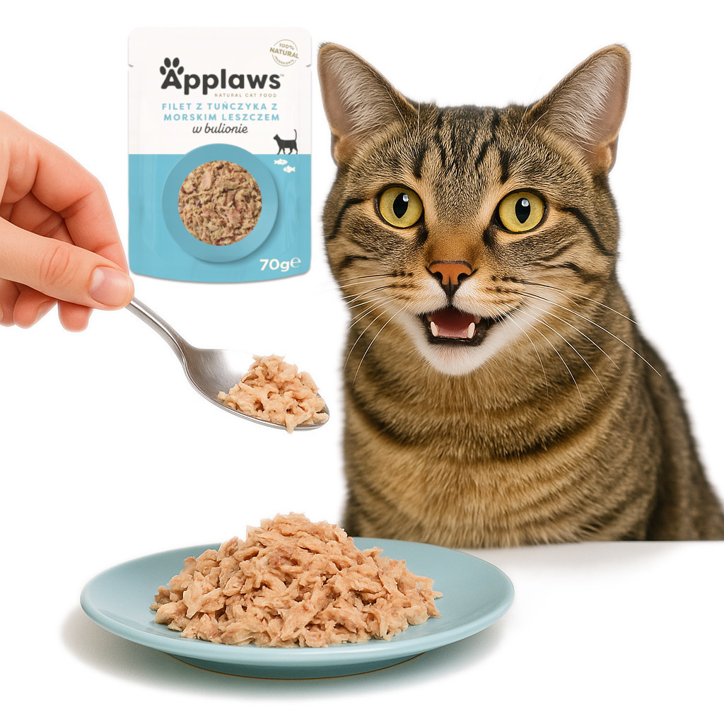APPLAWS Tuna fillet with sea bream in broth - nassfutter für Katzen - 6x70g - foto 3