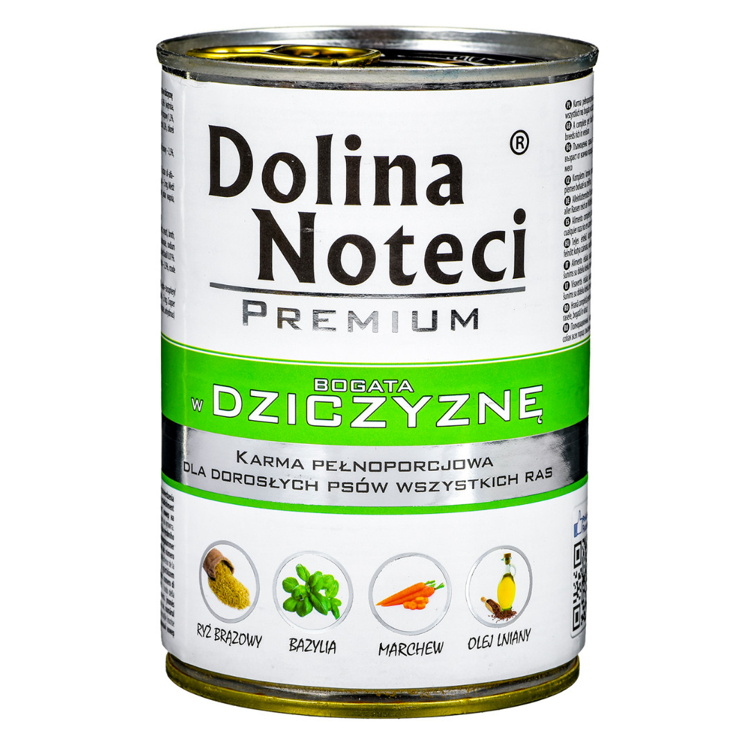 DOLINA NOTECI Premium Reich an Wild – Nassfutter für Hunde – 400 g - foto 1