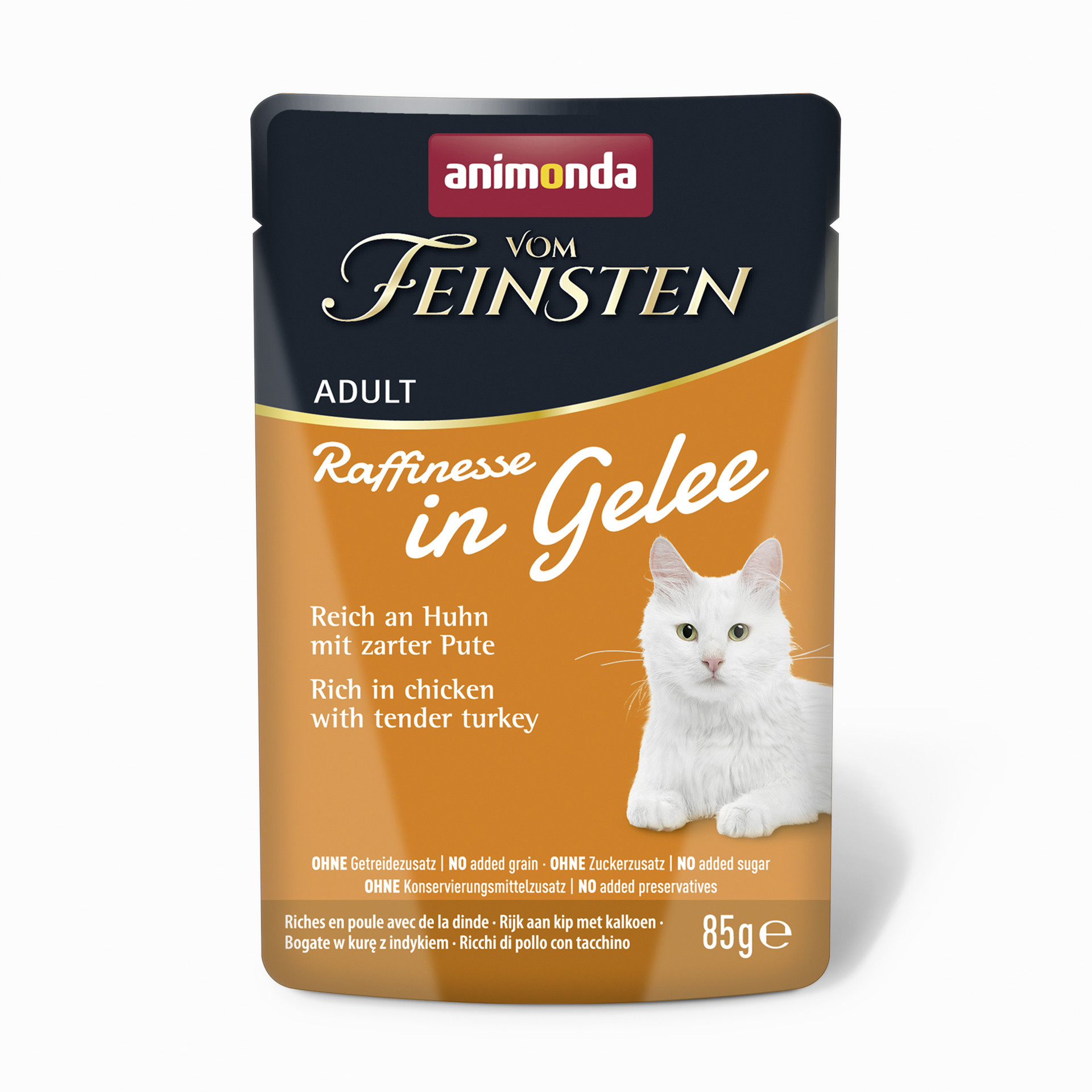 ANIMONDA Vom Feinsten Adult Raffinesse in Gelee reich an Huhn mit Pute - Nassfutter für Katzen - 85g - foto 2