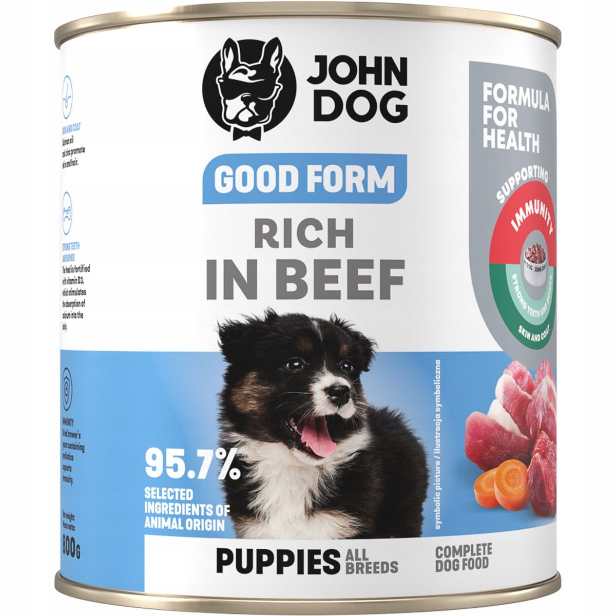 JOHN DOG Good Form Junior Rich in beef - Nassfutter für Hunde - 800g - foto 1