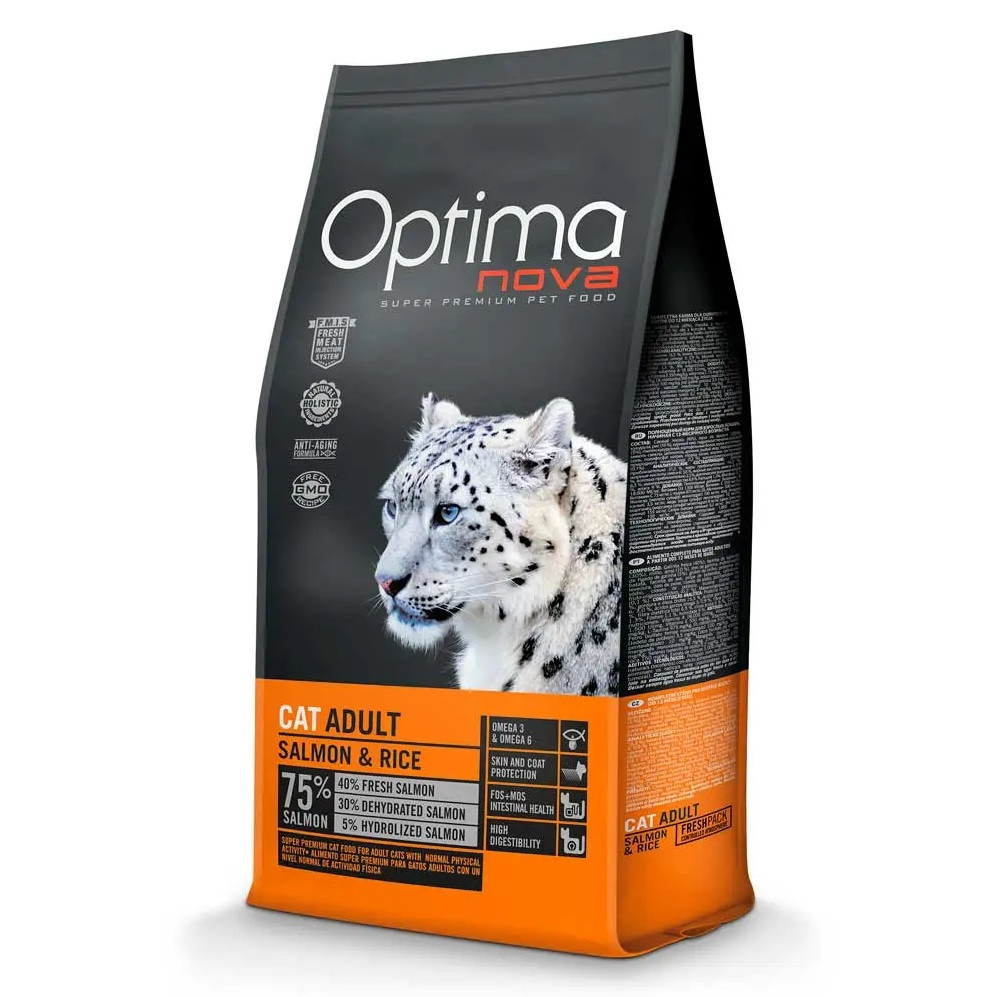 OPTIMANOVA Cat Salmon & Rice - trockenfutter für Katzen - 2kg - foto 1