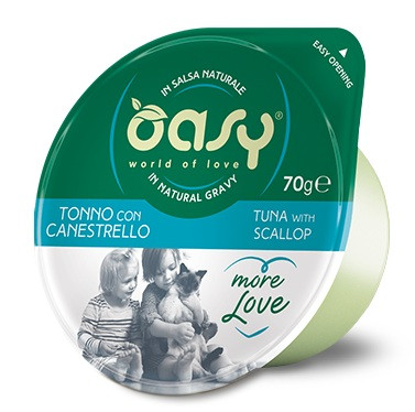 OASY More Love Tuna with scallop - nassfutter für Katzen - 70g - foto 1