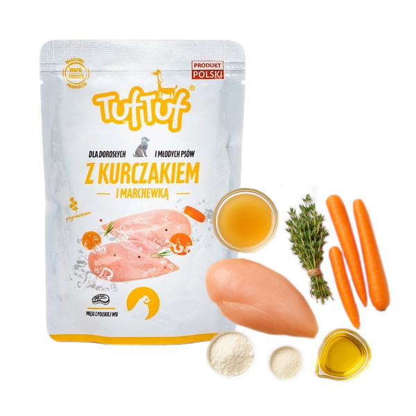 TUF TUF with chicken and carrot - Nassfutter für Hunde - 300g - foto 3
