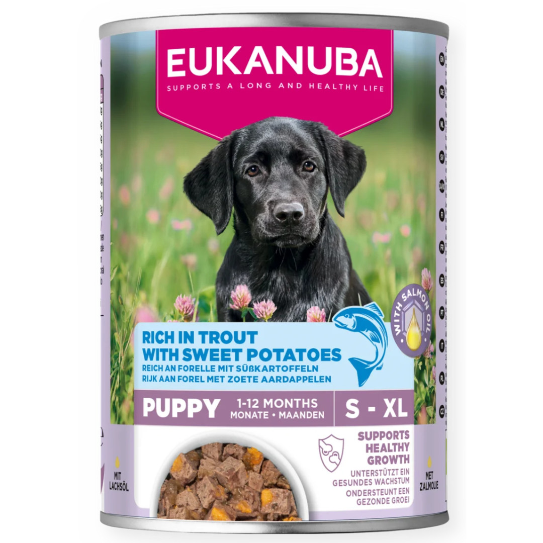 EUKANUBA Life Care Puppy Rich in trout and sweet potatoes - Nassfutter für Hunde - 400g - foto 1