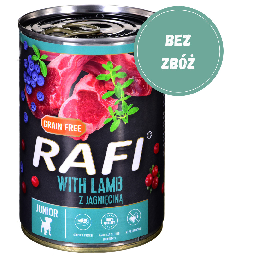 Dolina Noteci Rafi Junior mit Lamm, Cranberry und Blaubeere - Nasses Hundefutter 400 g - foto 2