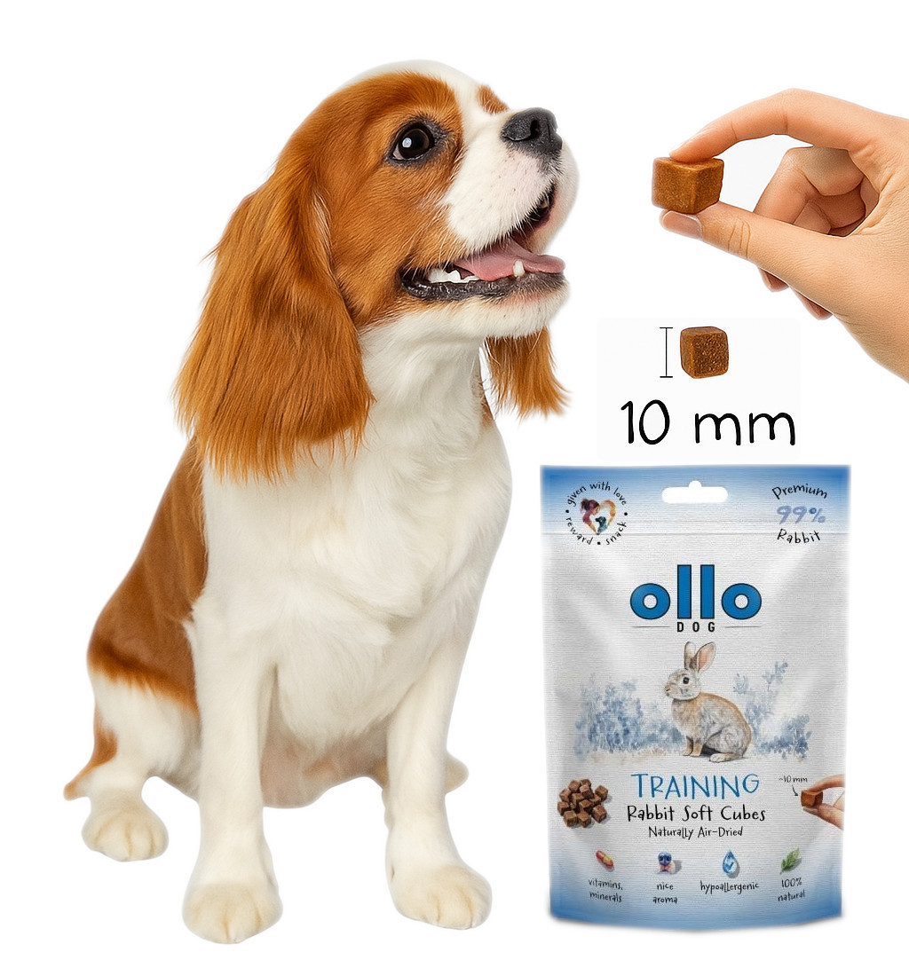 OLLO Air Dried Training Rabbit Cubes - leckerli für hunde - 80g - foto 4
