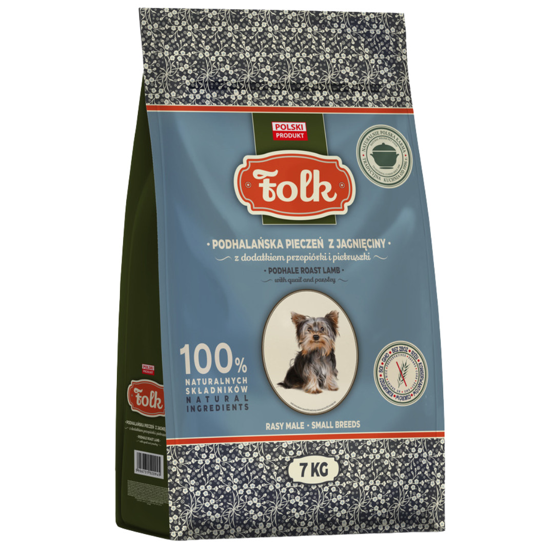 FOLK Small breeds Podhale-style lamb roast with quail and parsley - trockenfutter für Hunde - 7kg - foto 1