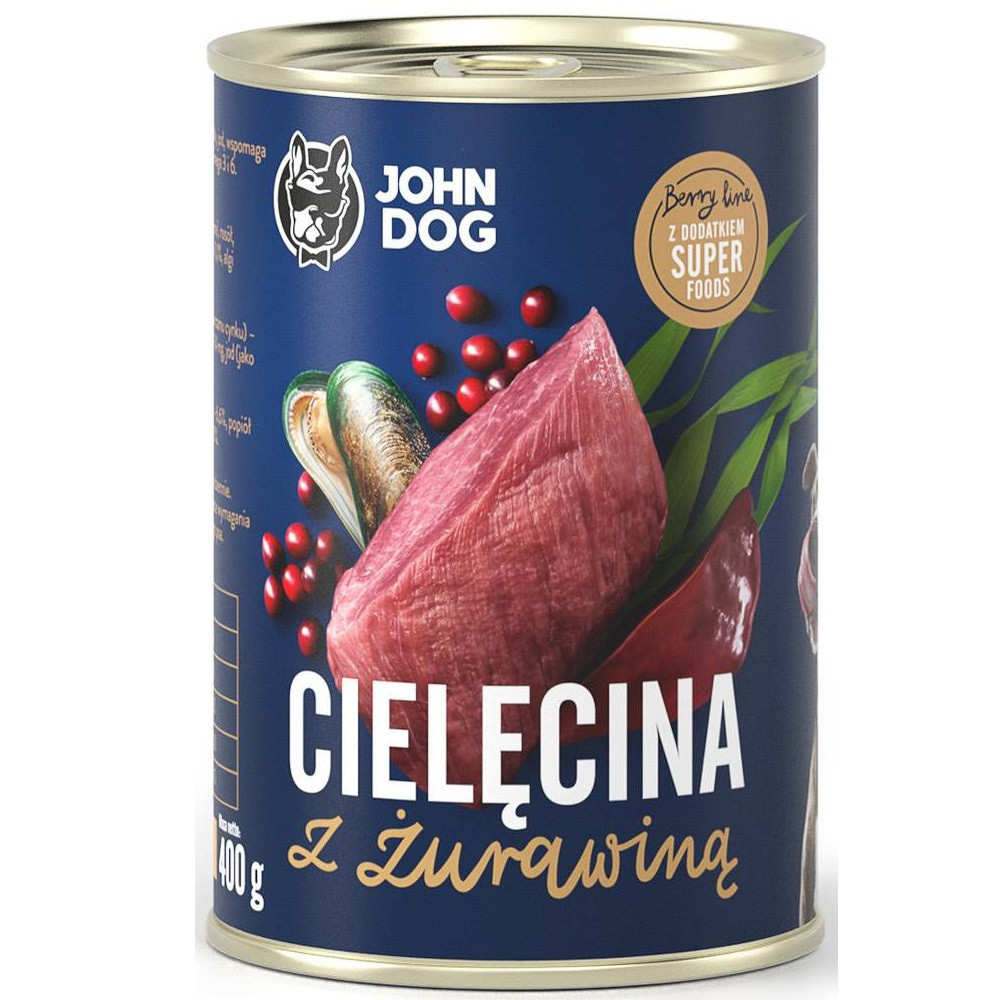 JOHN DOG Berry Line Adult Veal with cranberries - Nassfutter für Hunde - 400g - foto 2