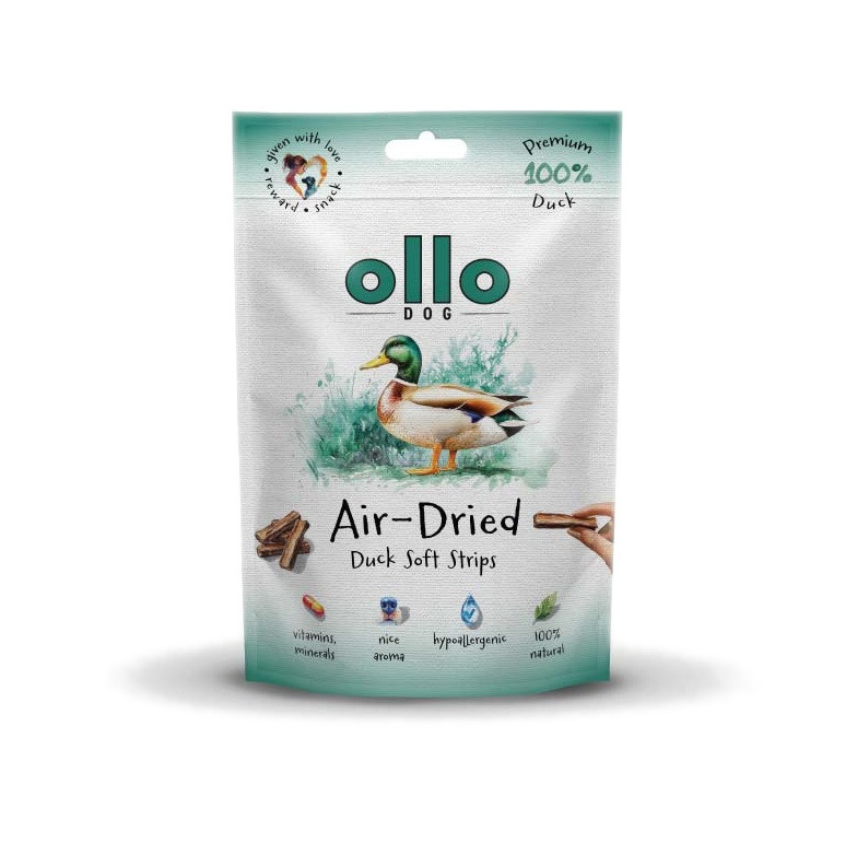 OLLO Air-Dried Duck strips - leckerli für hunde - 80g - foto 1