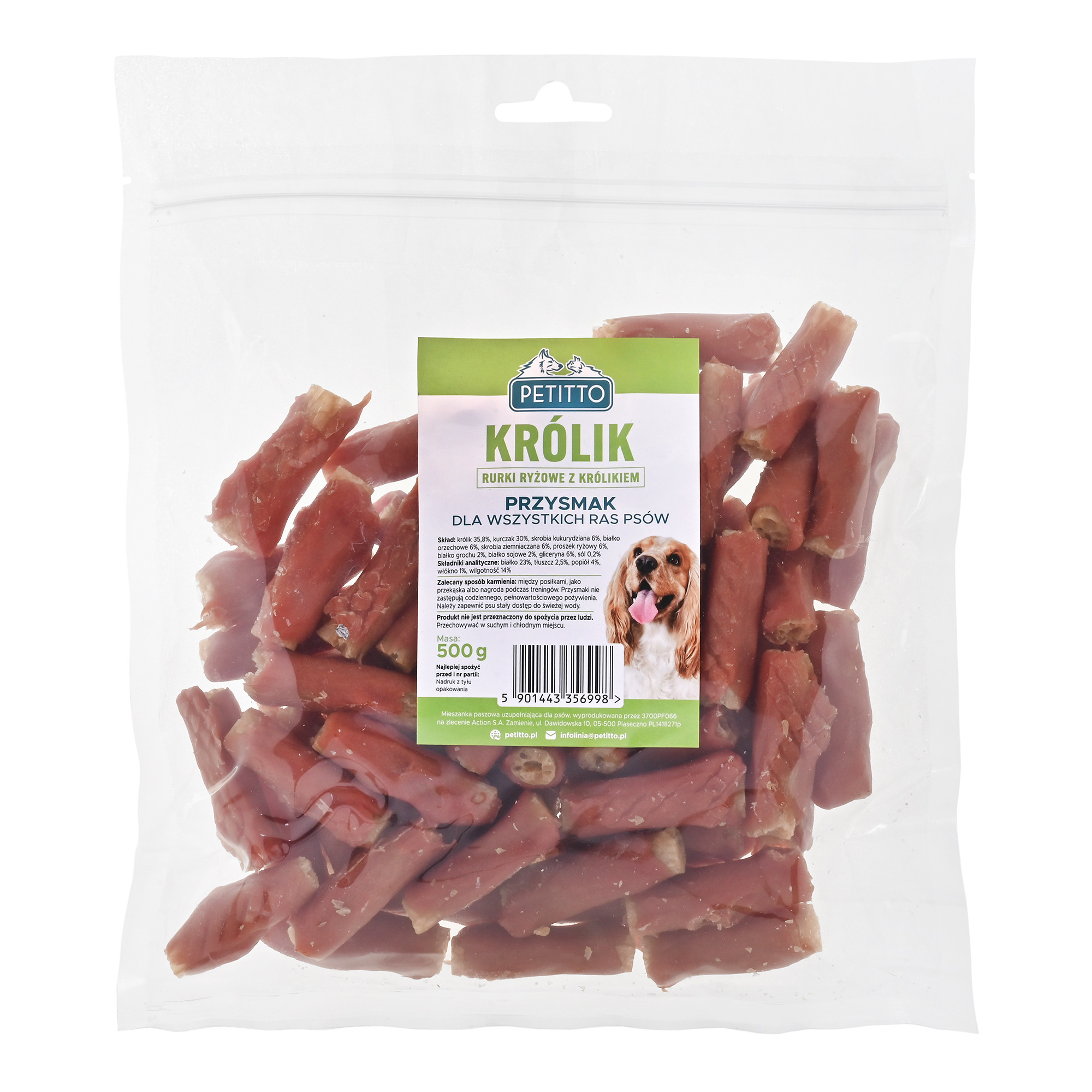PETITTO Sticks with rabbit - leckerli für hunde - 500g - foto 1