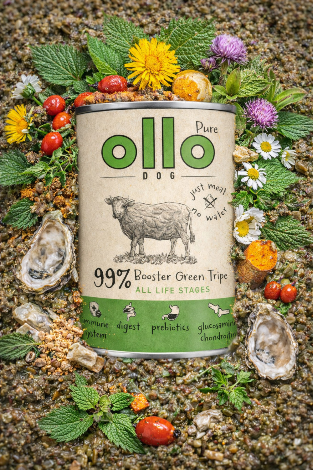 OLLO Booster Digest Green tripe - Nassfutter für Hunde - 400g - foto 2