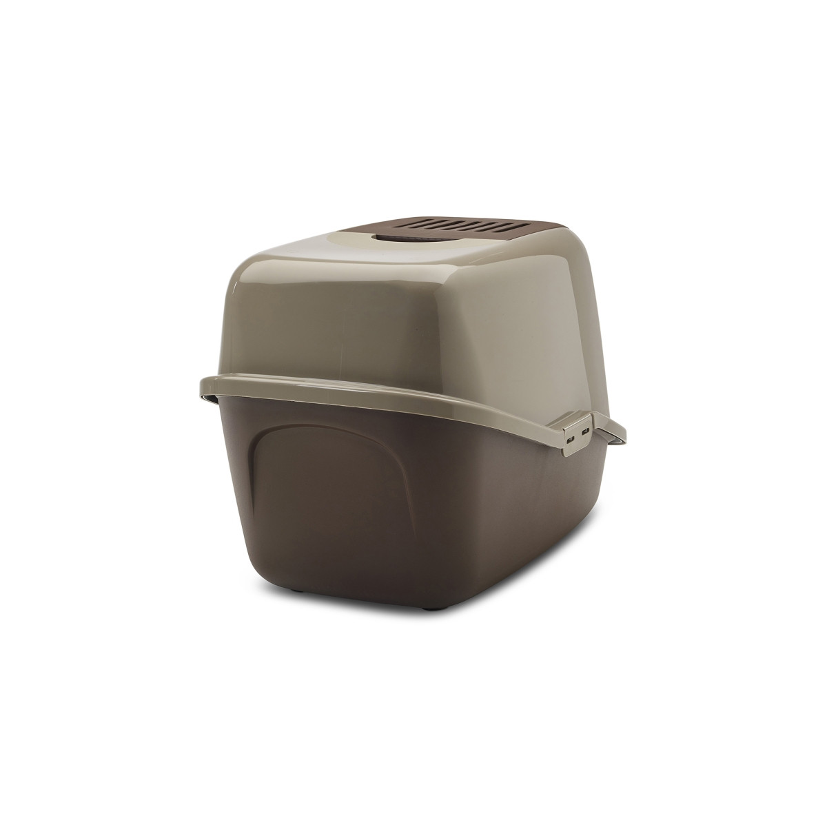 SAVIC Nestor warm grau-schokoladenbraun - geschlossene Katzentoilette - 56x39x38,5 cm - 1 Stk. - foto 2