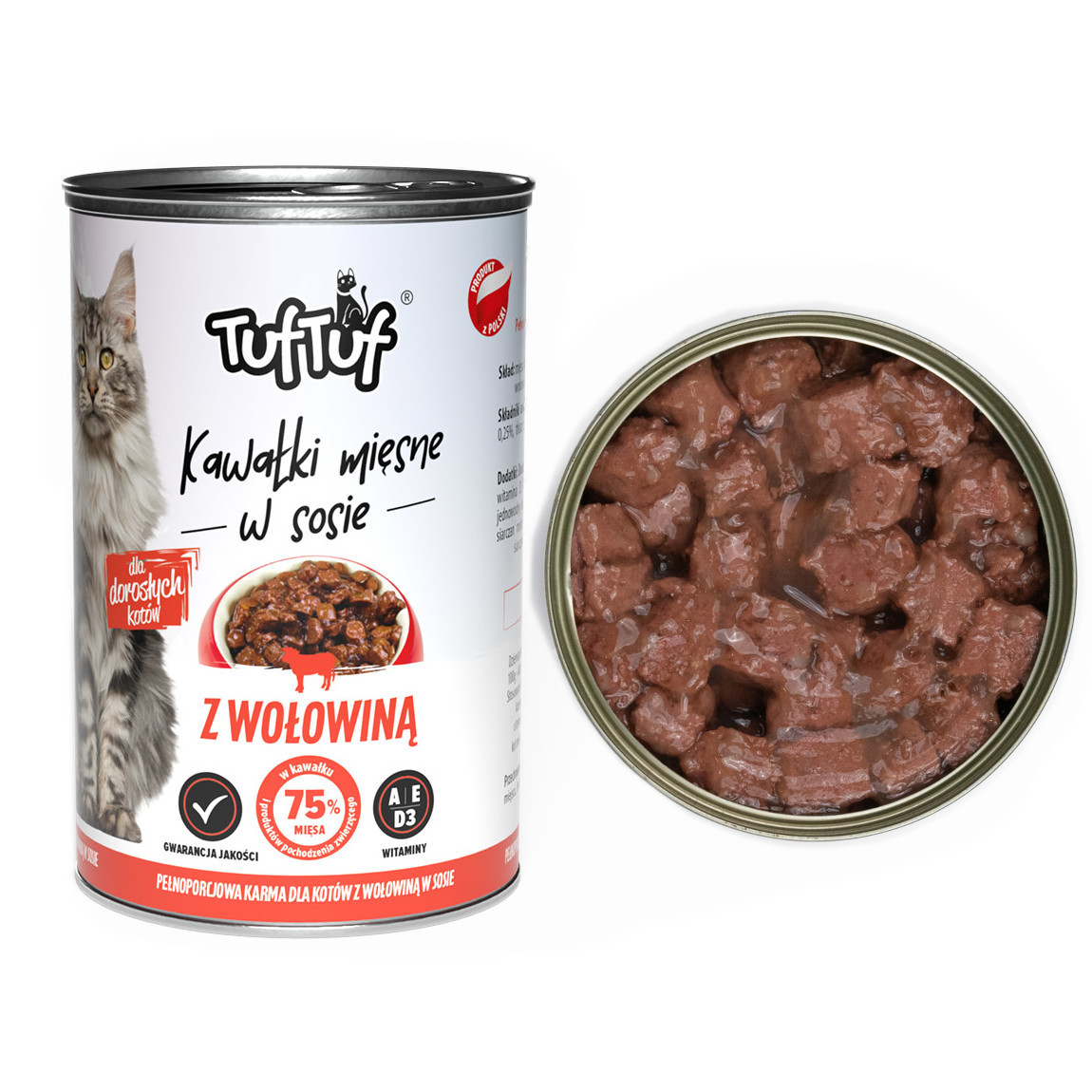 Tuf Tuf Fleischstücke MIX-Geschmacksrichtungen - Nassfutter für Katzen - 12x415g - foto 7