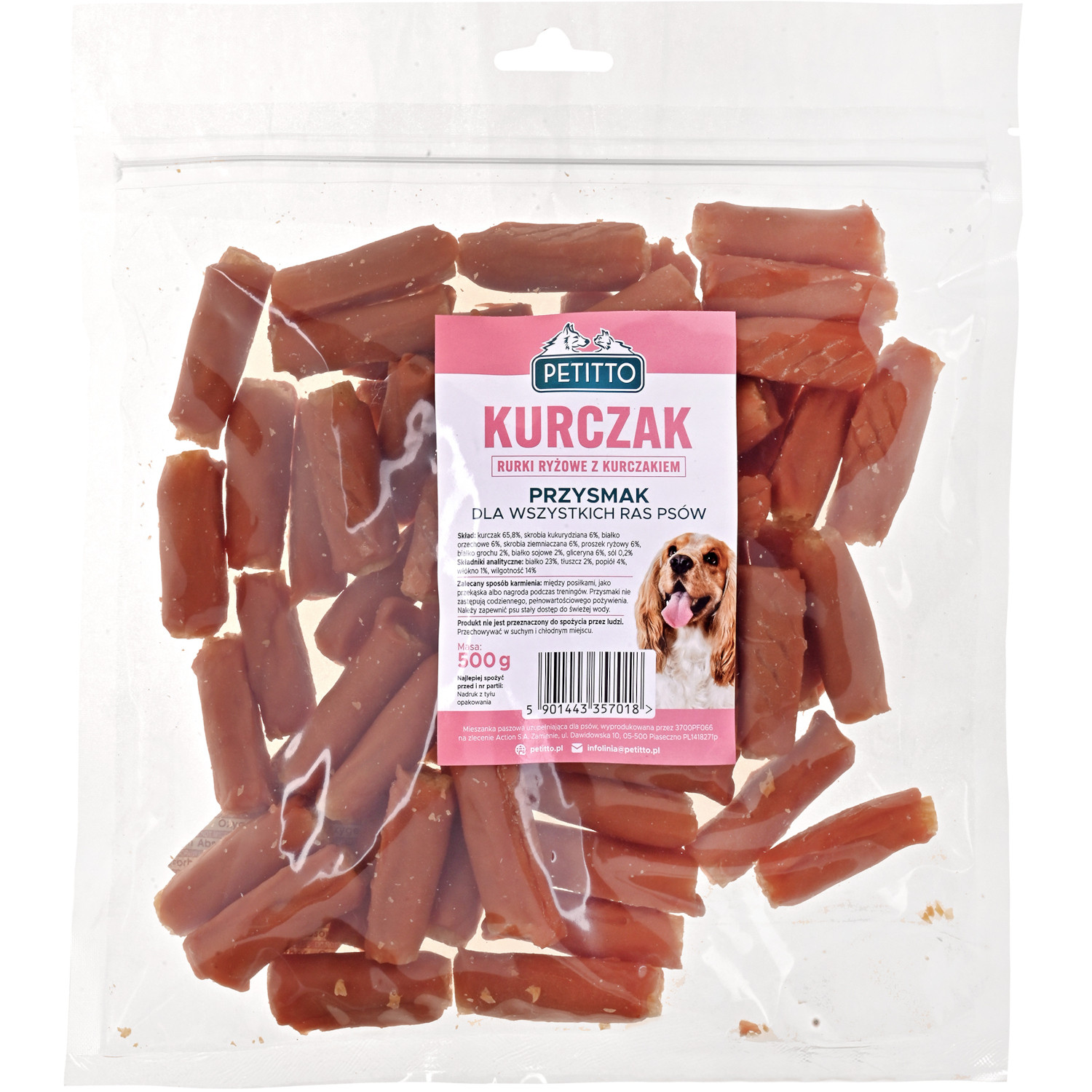 PETITTO Rice sticks with chicken - leckerli für hunde - 500g - foto 1