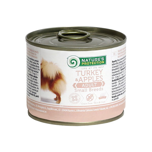 NATURE'S PROTECTION Adult Small Truthahn und Äpfel – Nassfutter für Hunde – 200 g - foto 1