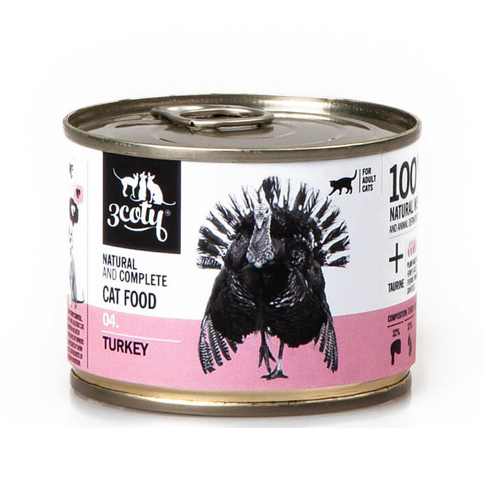 3COTY 04 Turkey - nassfutter für Katzen - 6x180g - foto 6