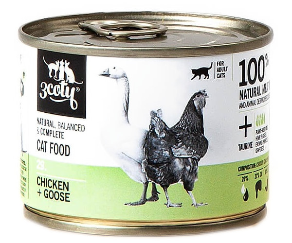 3COTY 29. Chicken and goose - nassfutter für Katzen - 12x180g - foto 6
