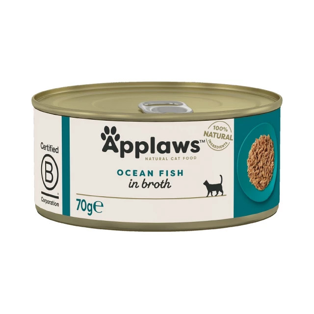APPLAWS Fish selection multipack in broth - nassfutter für Katzen - 12x70g - foto 3